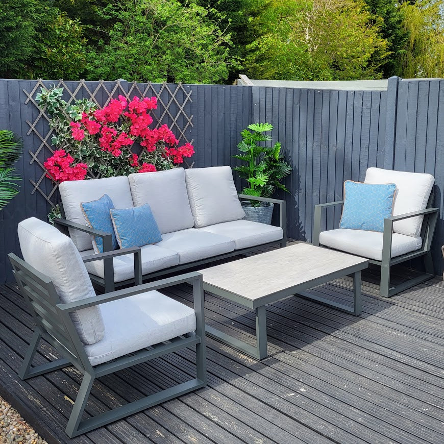 EX-DISPLAY | 50 MILE DELIVERY ONLY - Bolonia Outdoor 3 Seat Lounge Set - Made in Spain