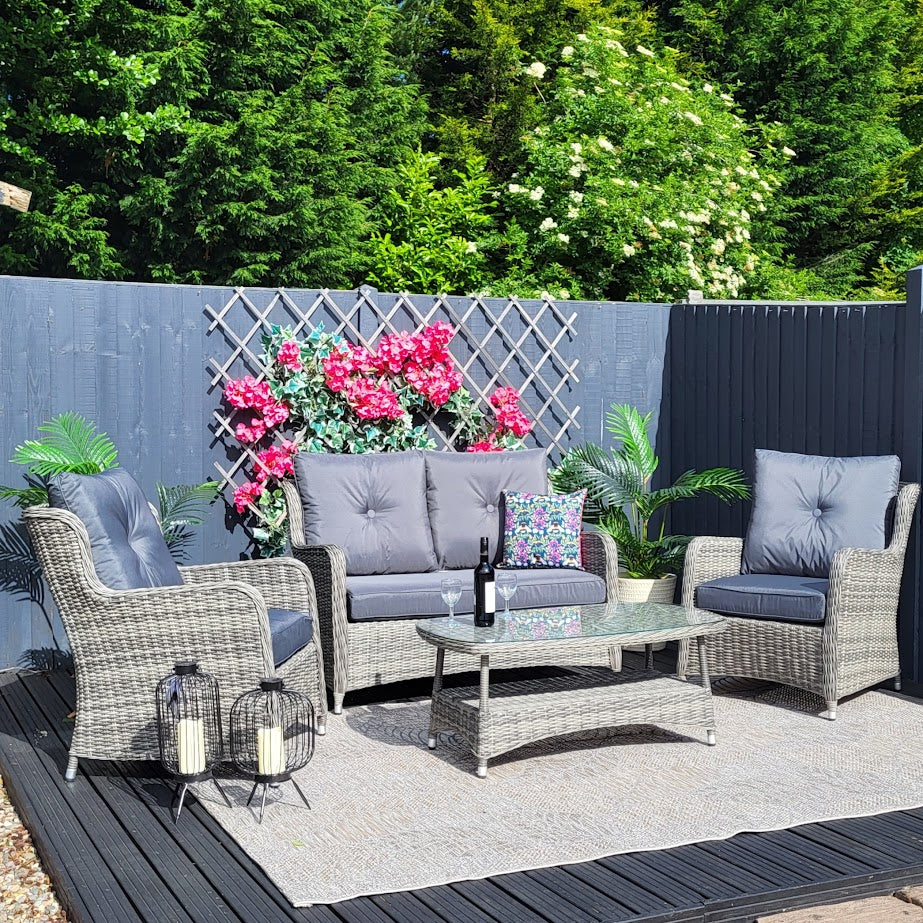 Seville Outdoor Sofa Set in Grey | Katie Blake (Free Cover)