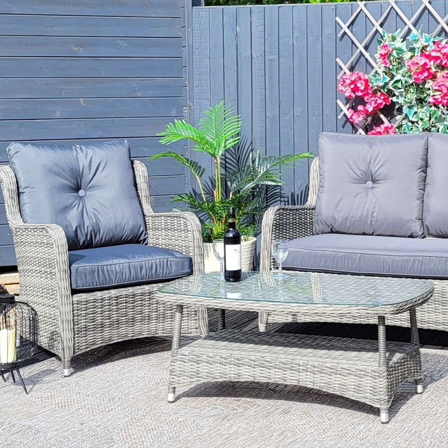 Seville Outdoor Sofa Set in Grey | Katie Blake (Free Cover)