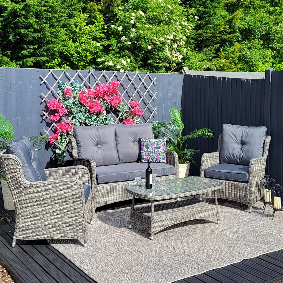Seville Outdoor Sofa Set in Grey | Katie Blake (Free Cover)