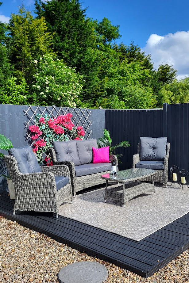 Seville Outdoor Sofa Set in Grey | Katie Blake (Free Cover)