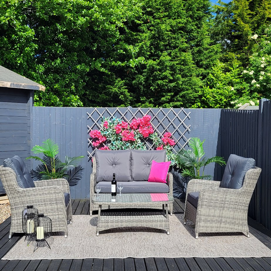 Seville Outdoor Sofa Set in Grey | Katie Blake (Free Cover)