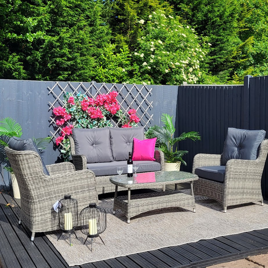 Seville Outdoor Sofa Set in Grey | Katie Blake (Free Cover)