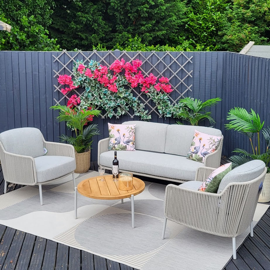 Bernini Outdoor Lounge Set with Yogi Tables by 4 Seasons Outdoor