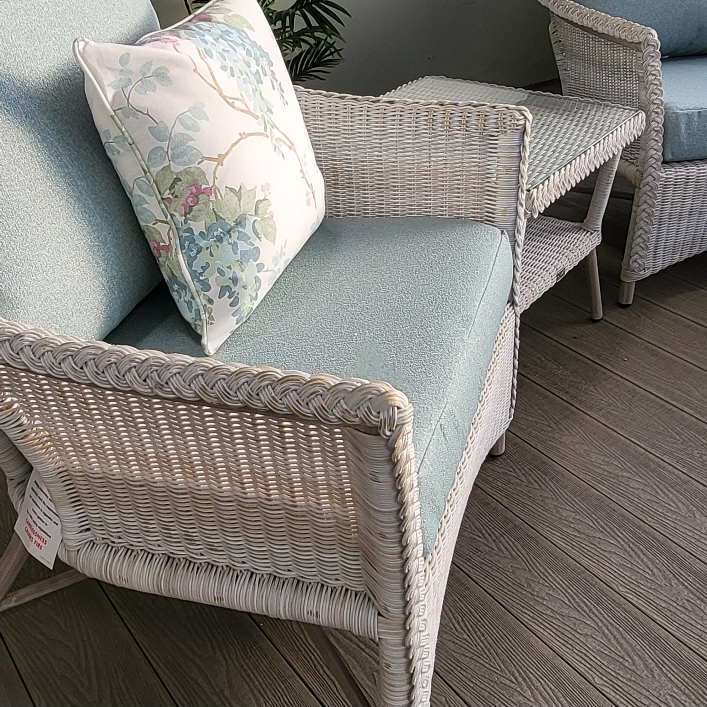 Cebu Outdoor Lounge Bistro Set - Alora Duck Egg | Daro