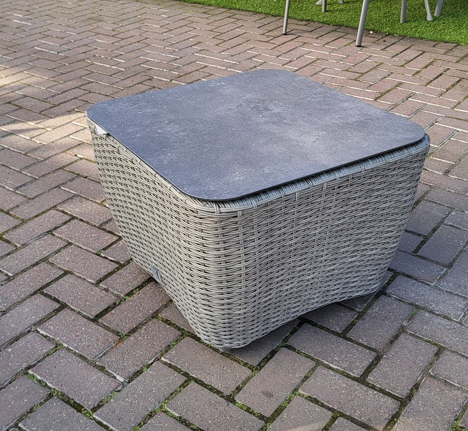 Bowness Outdoor Side Table in Grey | Vila