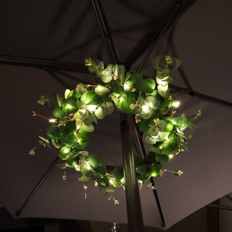 50cm LED Eucalyptus Wreath- Warm White