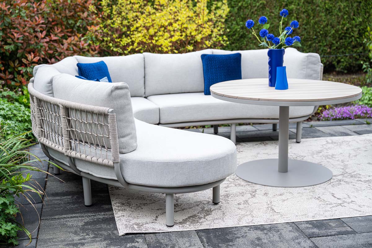 Matera Curved corner lounge dining set | Garden Impressions