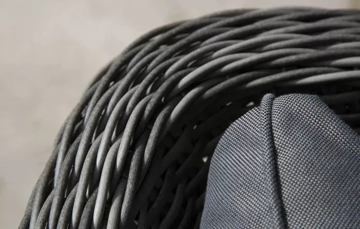 Seville 6 Seat Dining Round Fire Pit Set in Grey | Katie Blake (Free Cover)