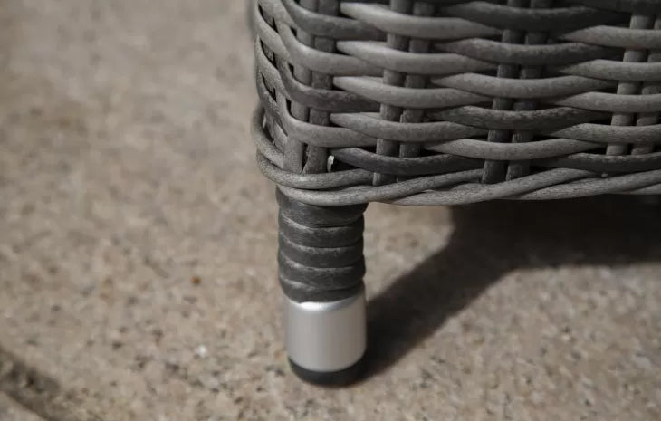 Seville 6 Seat Dining Round Fire Pit Set in Grey | Katie Blake (Free Cover)