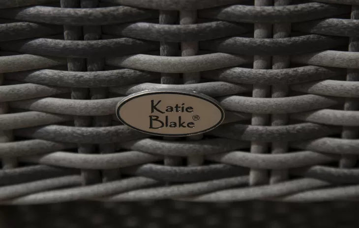 Seville 6 Seat Dining Round Fire Pit Set in Grey | Katie Blake (Free Cover)