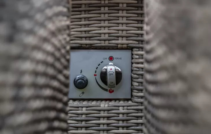 Seville 8 Seat Outdoor Firepit Dining Set Natural | Katie Blake - (free cover)