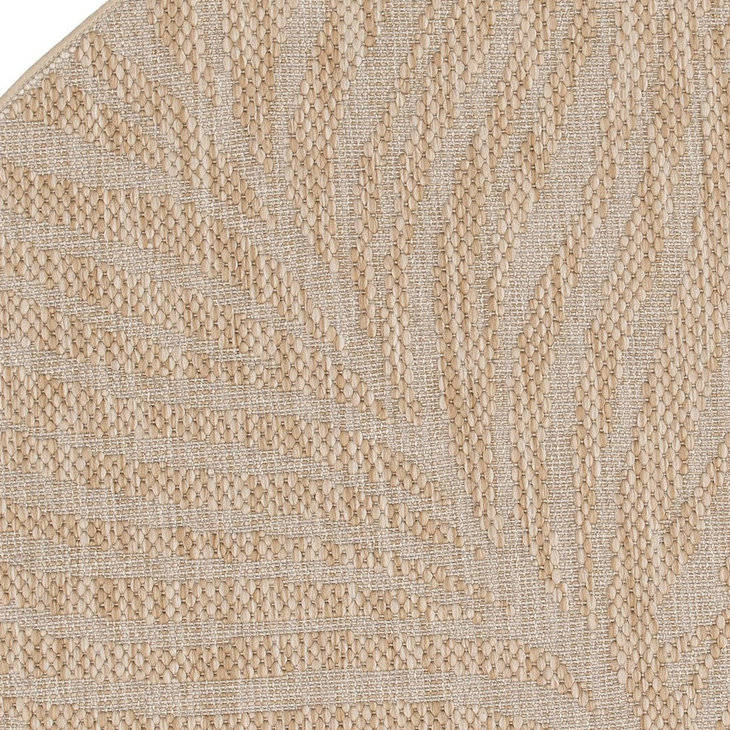 Naturalis Leaf Sand Round Outdoor Rug - 200cm Round | Garden Impressions
