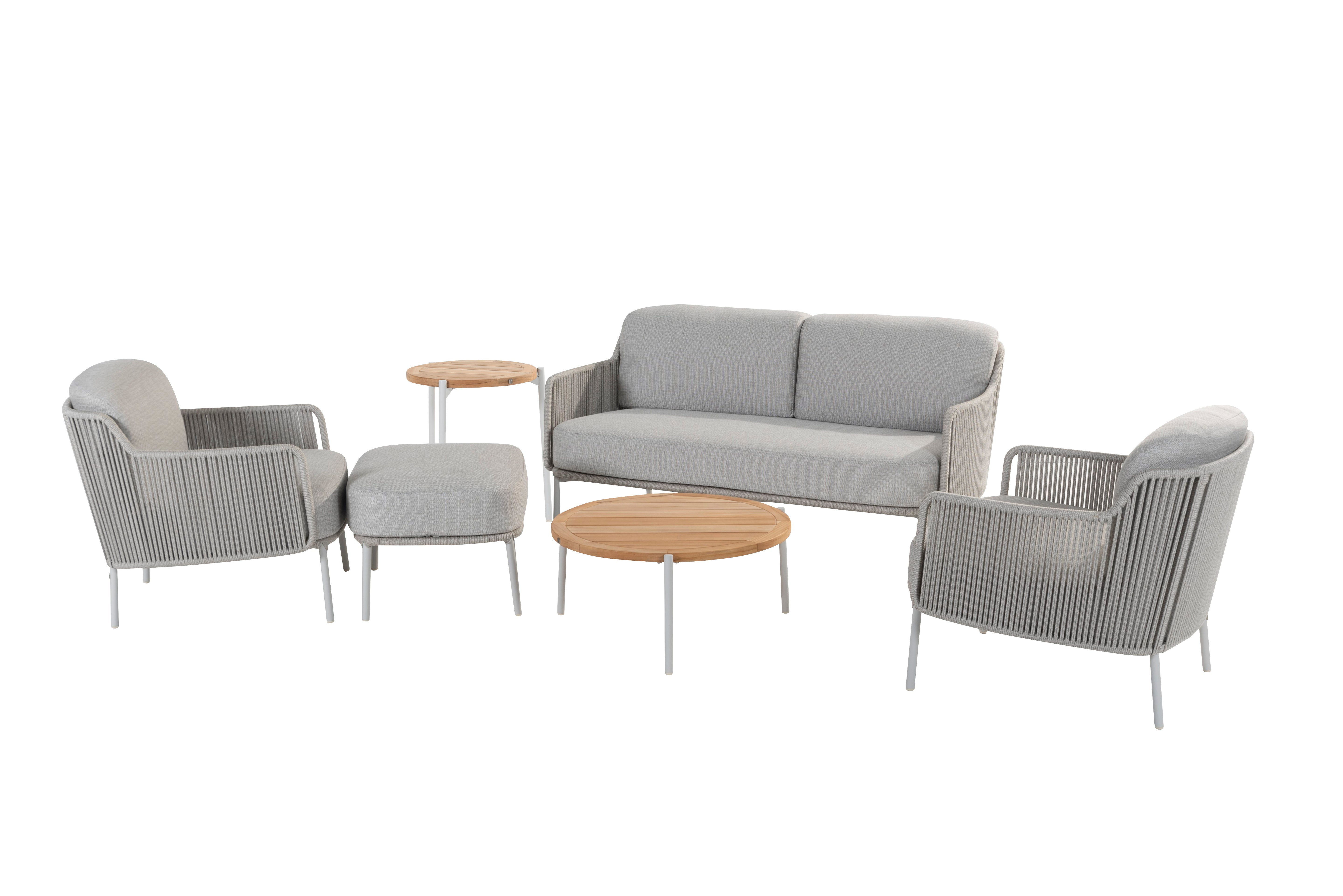 Bernini Outdoor Lounge Set with Yogi Tables by 4 Seasons Outdoor