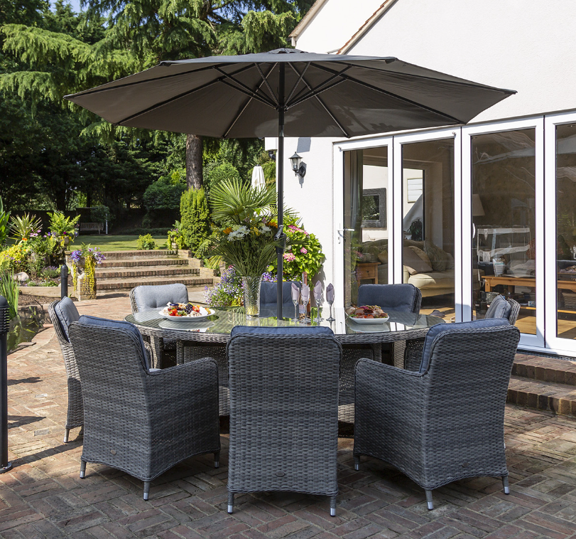 8 Seat Oval Outdoor Dining | Milan by Katie Blake