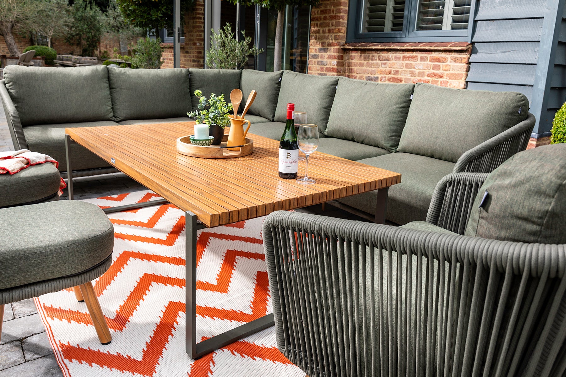 Eden Rectangular Corner Casual Dining Set | Hartman