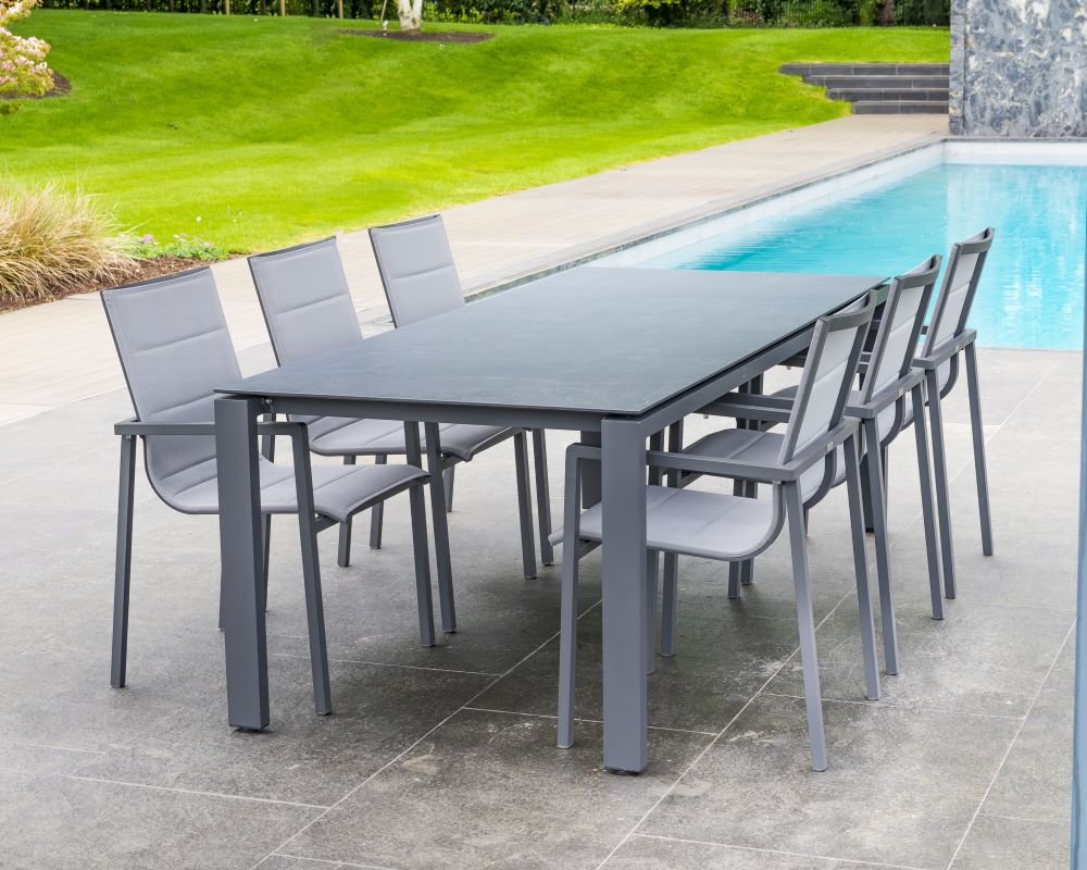 Bari Outdoor Dining Set 6 Seat by 4 Seasons Outdoor