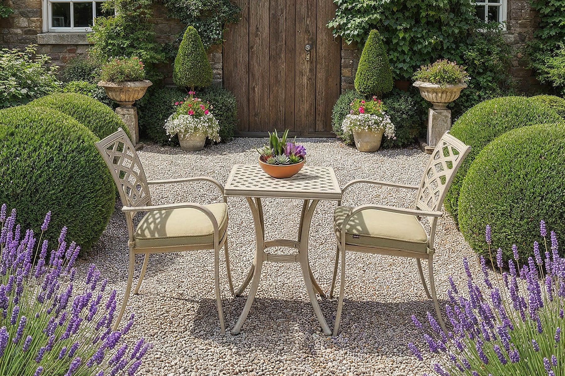 Buxton Outdoor Cast Aluminium Bistro Set | Hartman