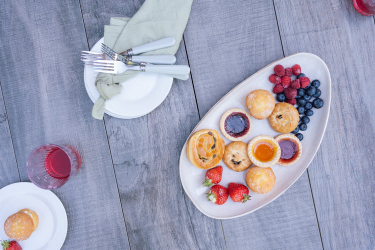 Rocking & Reclining Lounge Set with Adjustable Table in Natural - Bowness By Vila