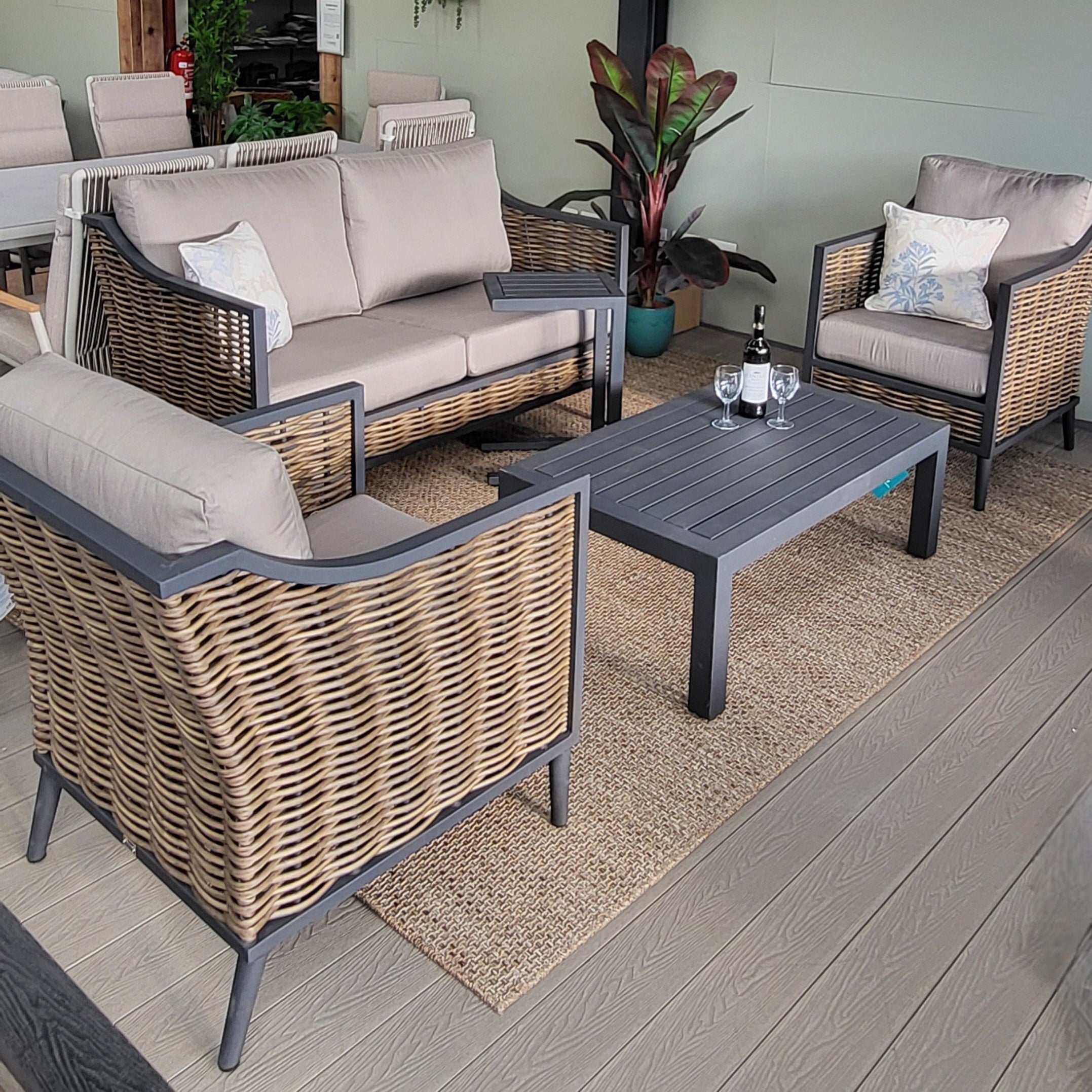 Langley Outdoor Lounge Seating Cushions Oakley Taupe | Daro