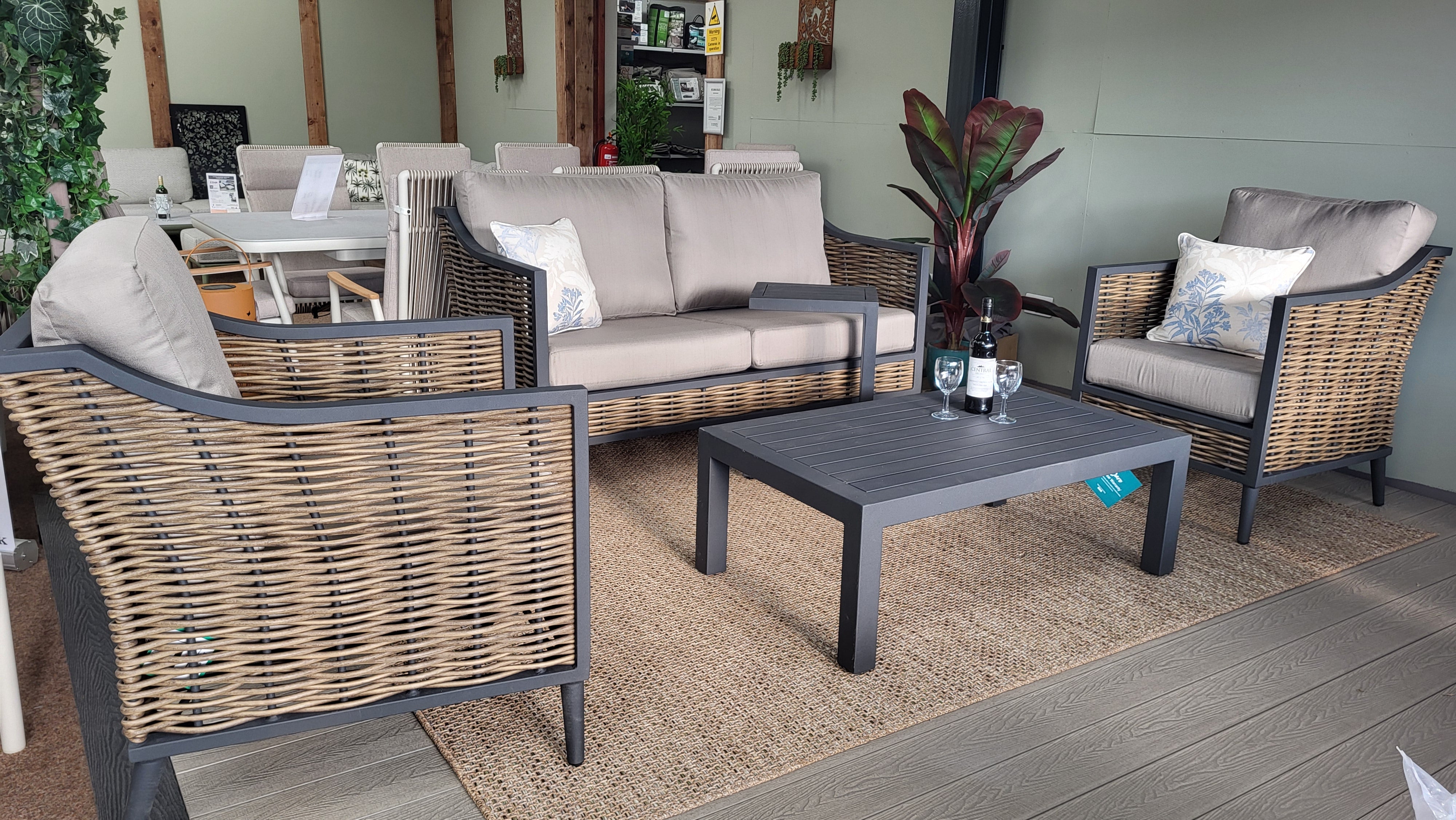 Langley Outdoor Lounge Seating Cushions Oakley Taupe | Daro