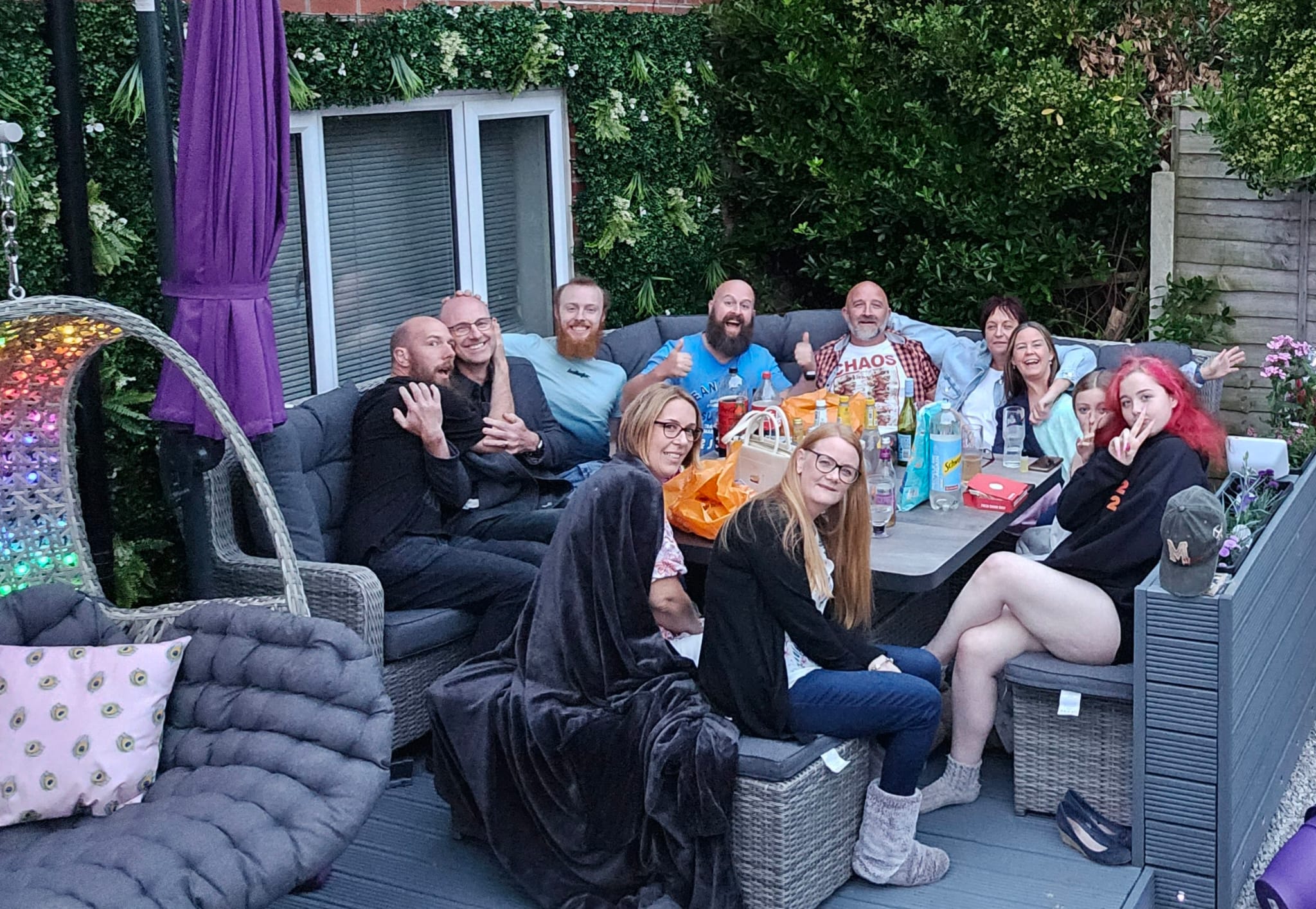 Large Corner Set with Adjustable Table in Grey - Langdale By Vila