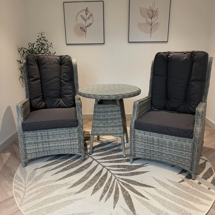 Reclining Wingback Outdoor Bistro - Grey Club By Harbo