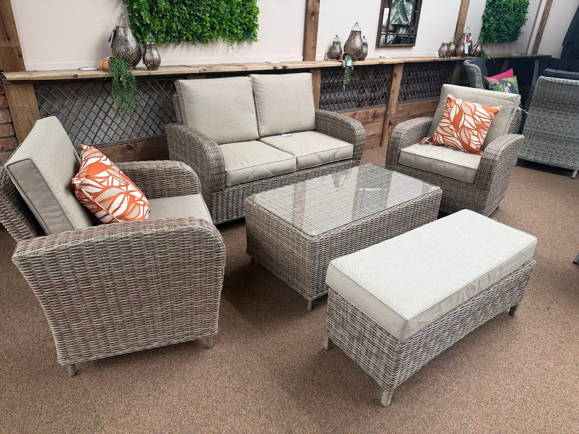 Haven Cotswold Outdoor 2 Seat Lounge Set with Coffee Table and Bench | Harbo