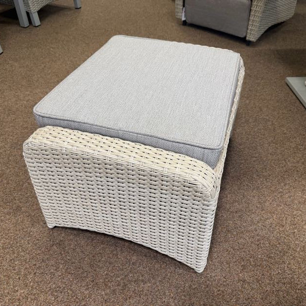 Bowness Outdoor Ottoman in Ecru | Vila