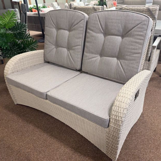 Bowness Outdoor Reclining 2 Seat Sofa in Ecru | Vila