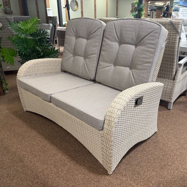 Bowness Outdoor Reclining 2 Seat Sofa in Ecru | Vila