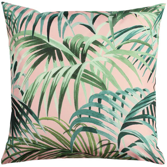 Jungle Outdoor Scatter Cushion Blush/Forest