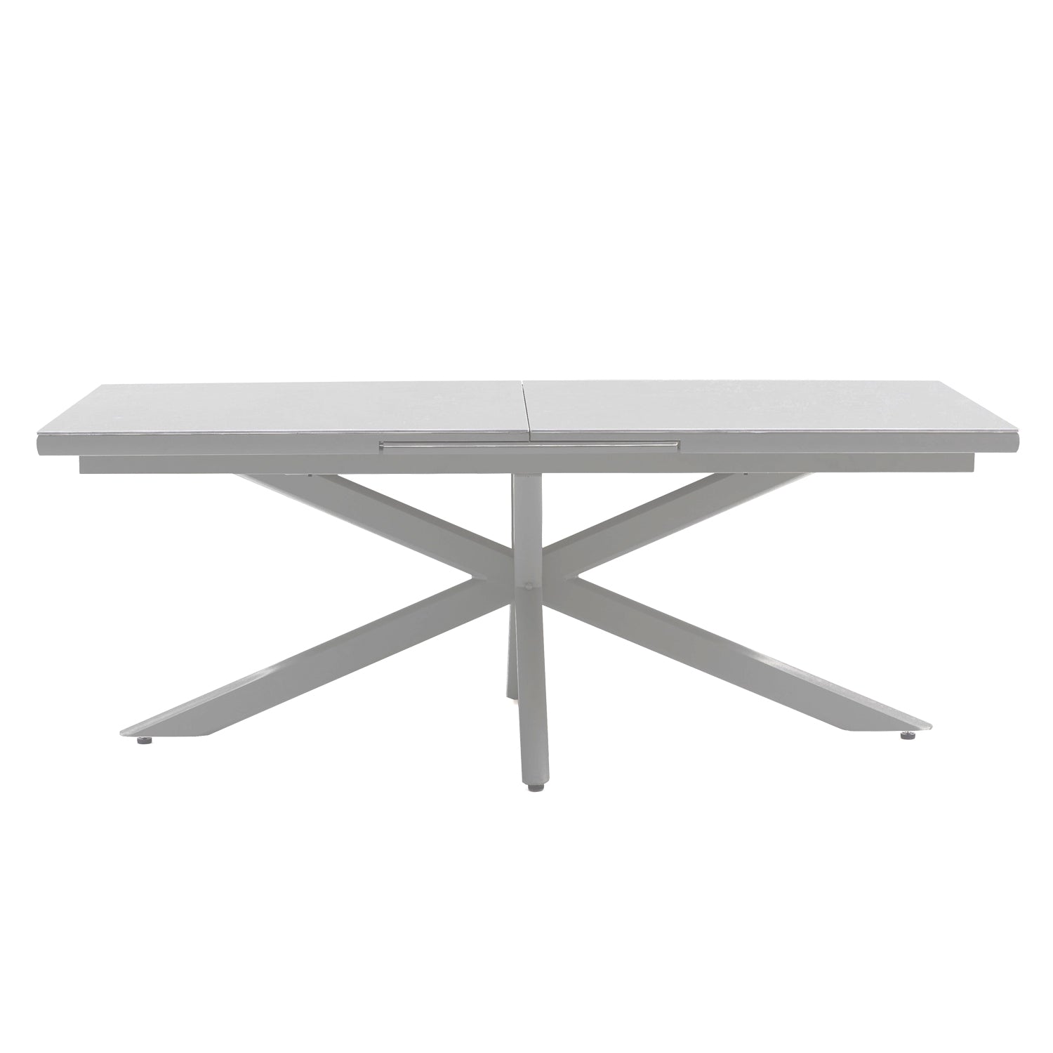 Outdoor Extending Dining Set Table In Natural Sintered Stone Top - Kendal By Vila