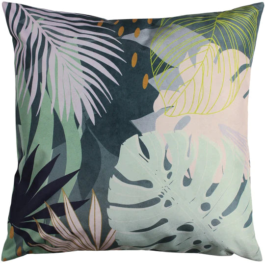 Leafy Outdoor Scatter Cushion - Teal