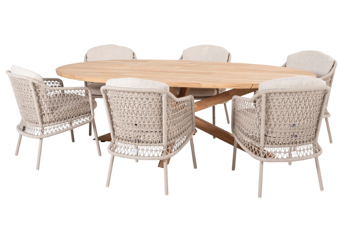 Puccini Outdoor 6 Seat Dining Set by 4 Seasons Outdoor