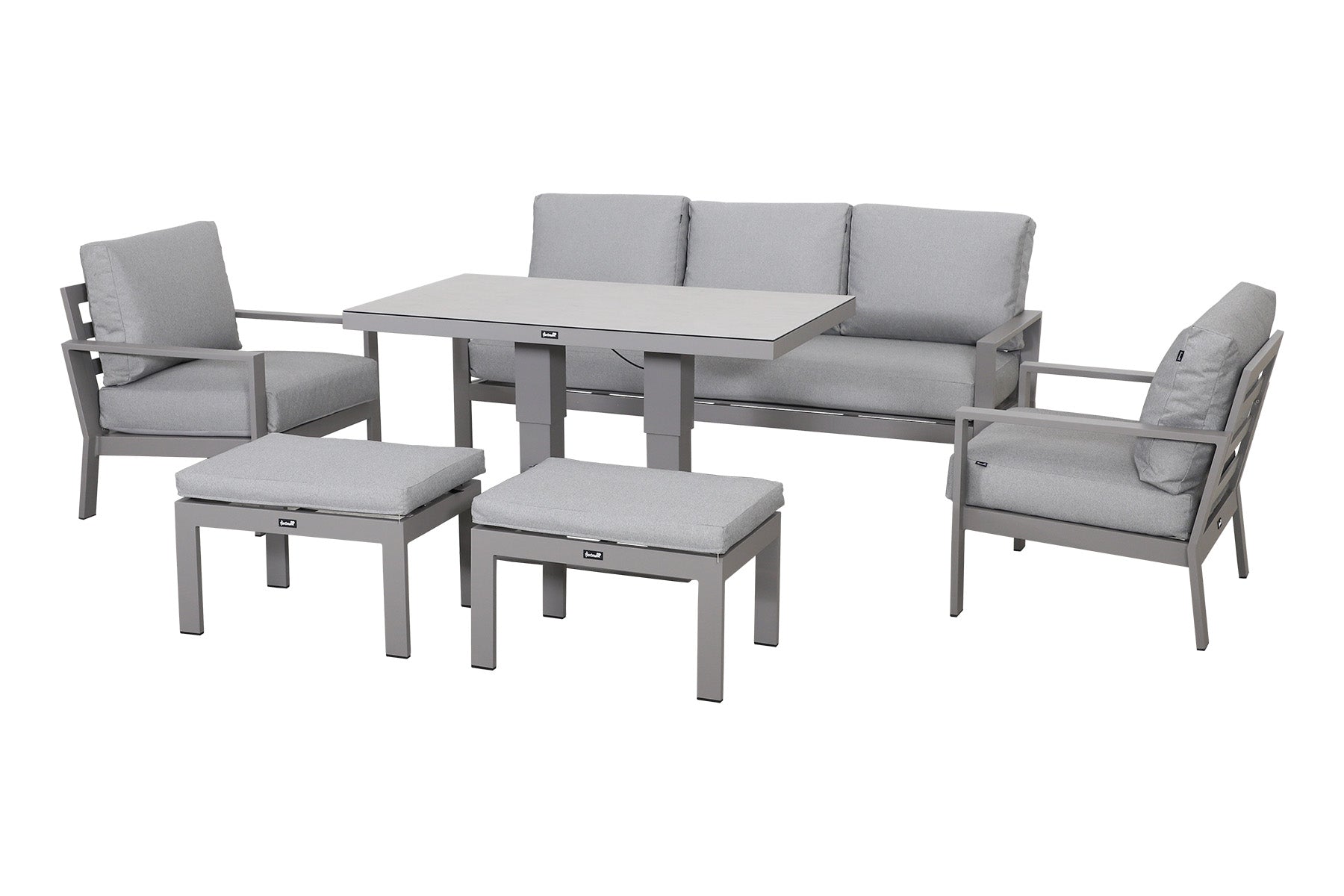 Rio Outdoor Large Lounge Set with Adjustable Table | Hartman