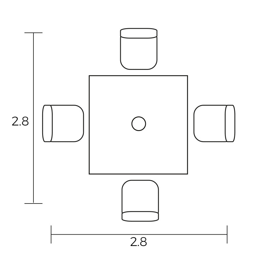 Rio Outdoor 4 Seat Dining Set | Hartman
