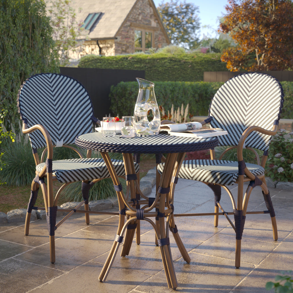 Laura Ashley – Riviera Bistro Set (Navy & Chambray) By Daro