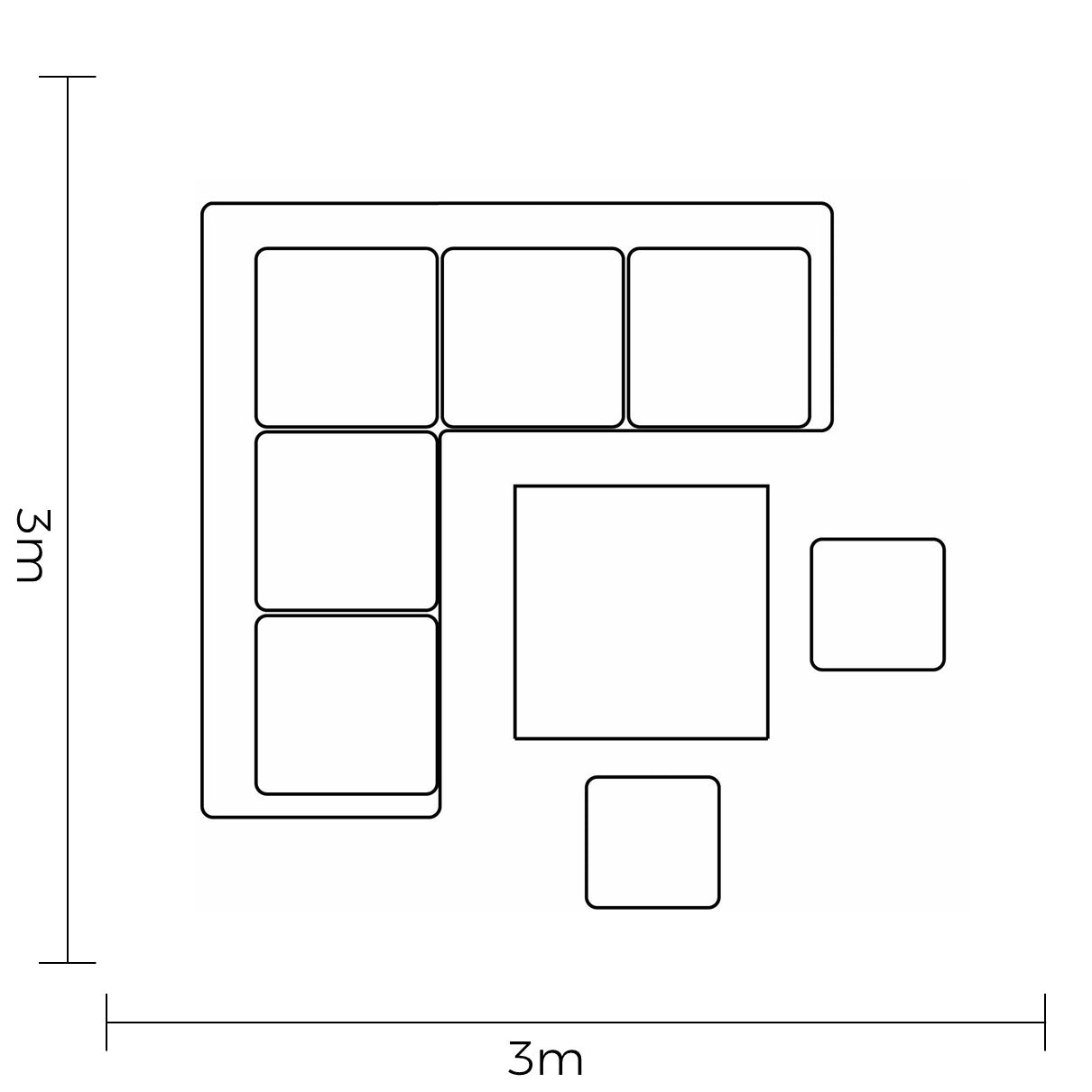 Sonas Outdoor Square Corner Set with Adjustable Table & Stools | Hartman
