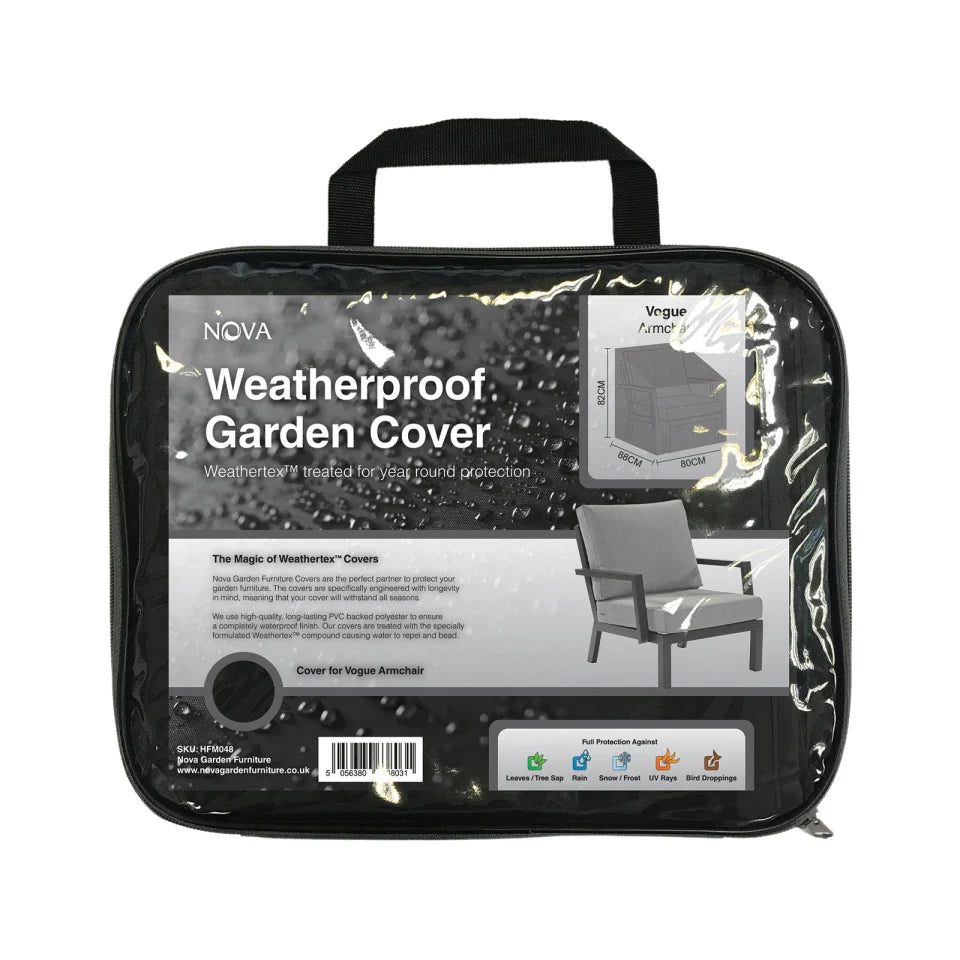 Outdoor Furniture Cover for Nova Vogue Armchair 82cm x 80cm x height 82cm.