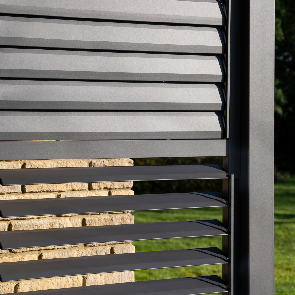 Titan Aluminium Louvre Side Panel - 1.2m x Single Panel for 3.6m Titan Pergola