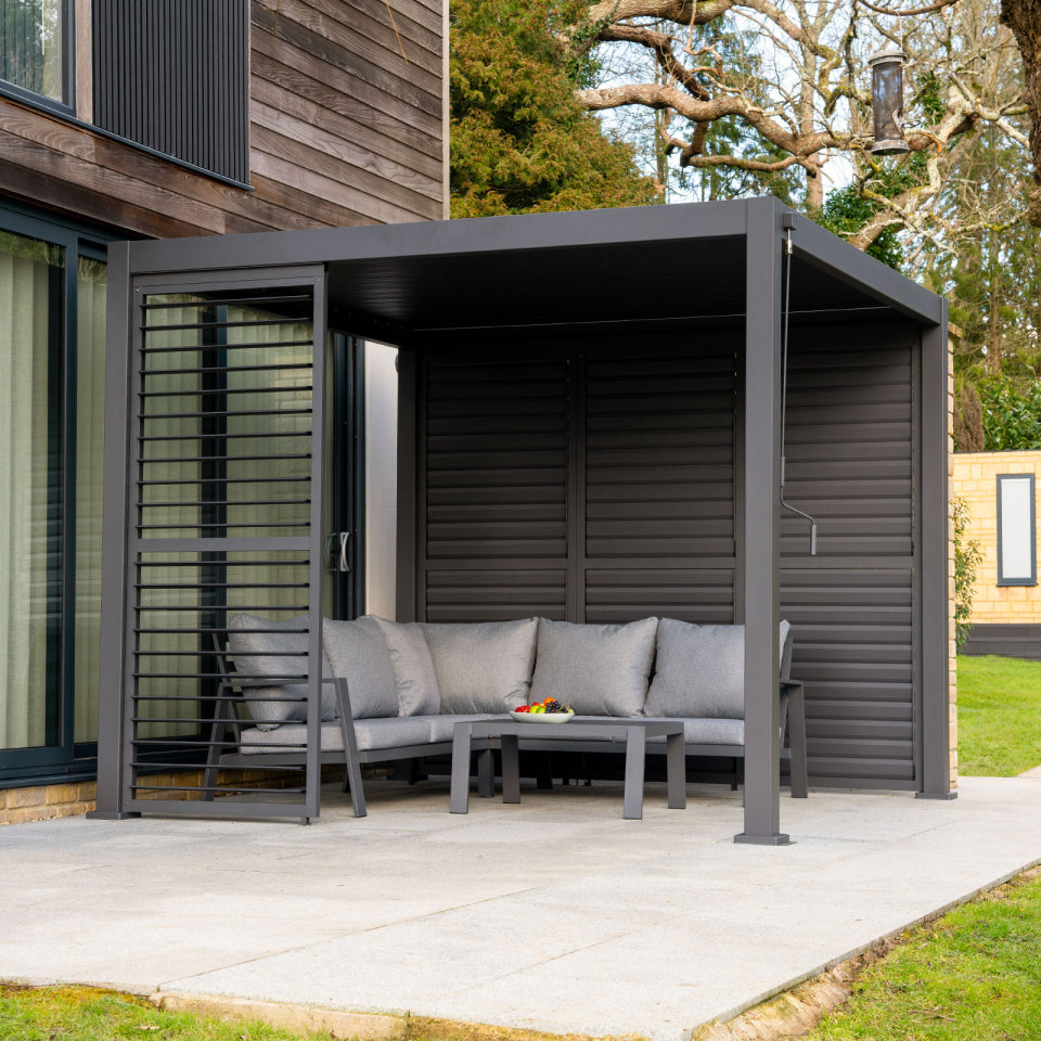 Titan Aluminium Louvre Side Panel - 1.2m x Single Panel for 3.6m Titan Pergola