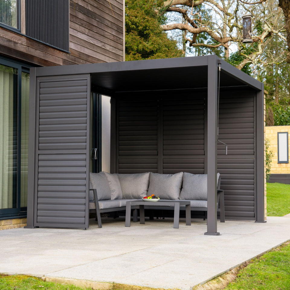 Titan Aluminium Louvre Side Panel - 1.3m x Single Panel for 4m Titan Pergola