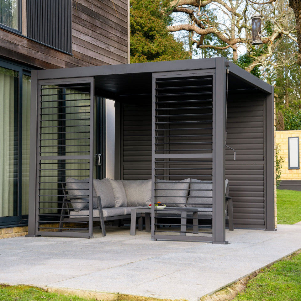 Titan Aluminium Louvre Side Panel - 1.2m x Single Panel for 3.6m Titan Pergola