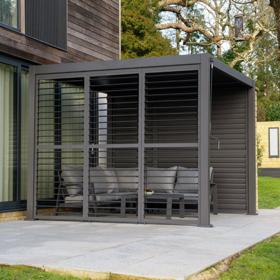 Titan Aluminium Louvre Side Panel - 1.2m x Single Panel for 3.6m Titan Pergola