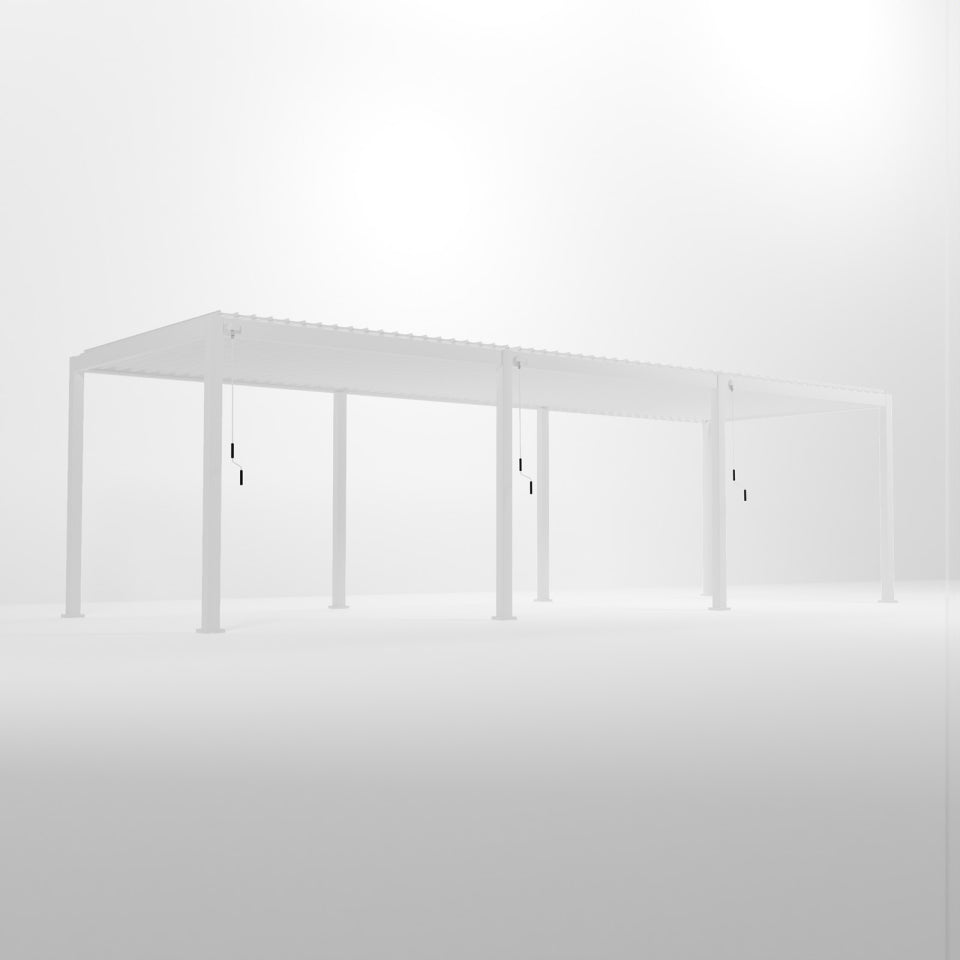 Legacy Aluminium Metal Pergola in Chalk White - 9.0m x 3.0m Free Standing