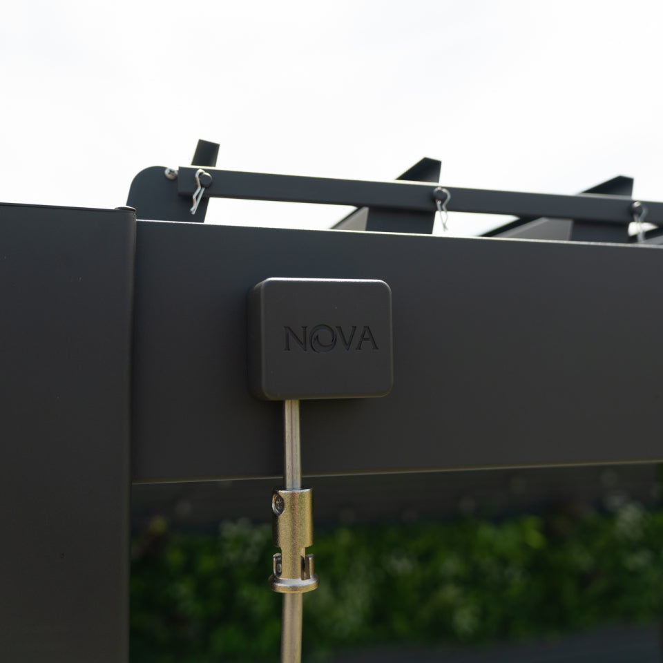 Titan Aluminium Metal Pergola in Graphite Grey - 3.0m x 1.5m Free Standing