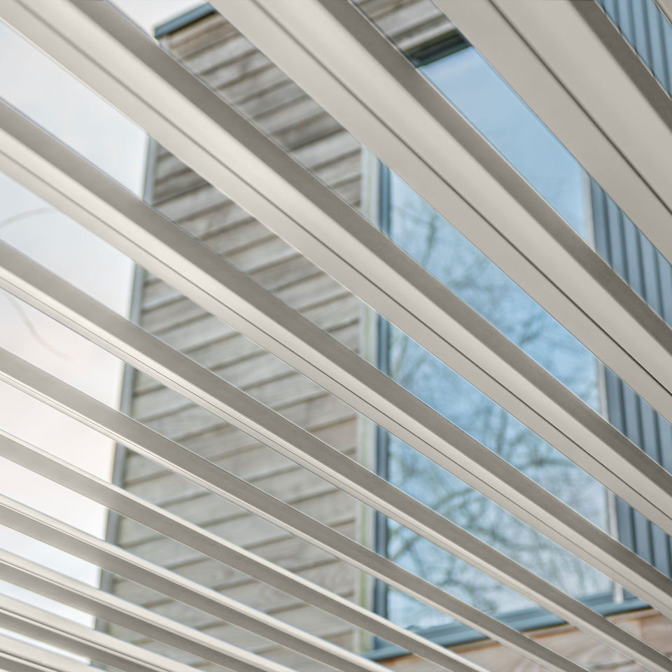 Legacy Aluminium Metal Pergola in Pebble - 3.6m x 3.0m Free Standing