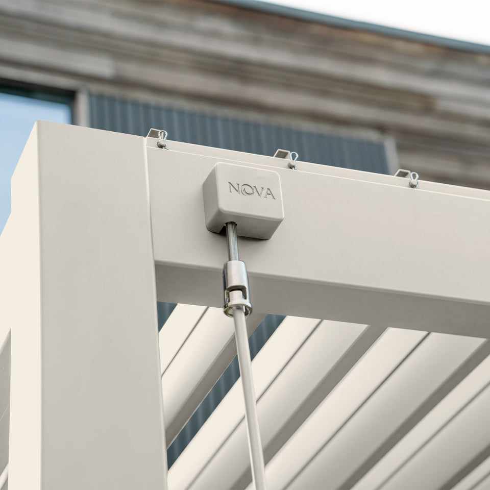 Legacy Aluminium Metal Pergola in Pebble - 3.6m x 3.0m Free Standing