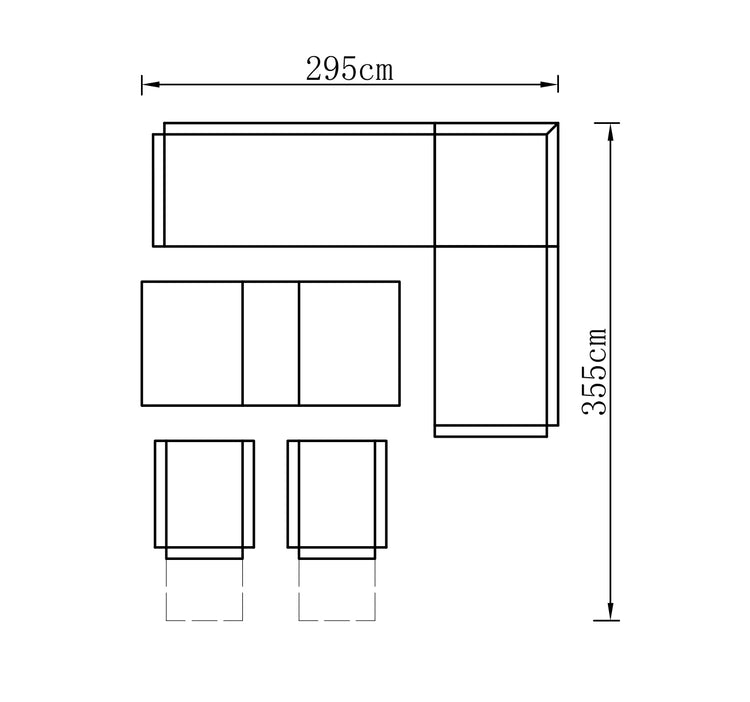 High Backed Outdoor Corner Set - Atlas/Triton By Vila